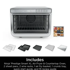 Ninja Prestige Smart XL Air Fryer And Countertop Oven, 0.55 Cu. Ft., Silver, Total Qty 1
