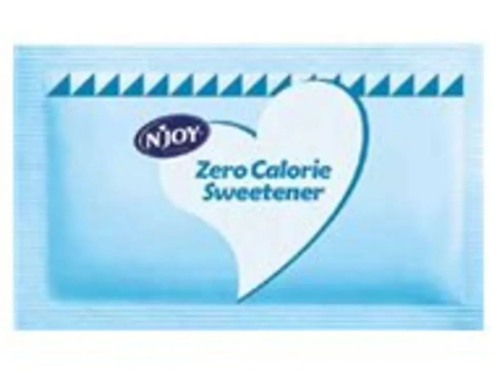 N'JOY® Aspartame Packets With Dispenser, Blue, Box Of 400