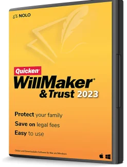 NOLO Quicken® WillMaker And Trust Software 2023 For PC, Windows® 8.1/10/11/Mac OS X 10.12 Sierra, Disc