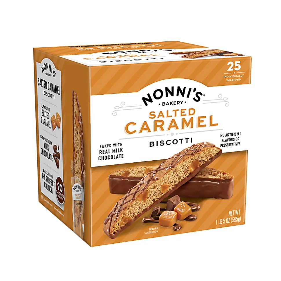 Nonni's Salted Caramel Biscotti Cookie Box, Box Of 25 Biscotti