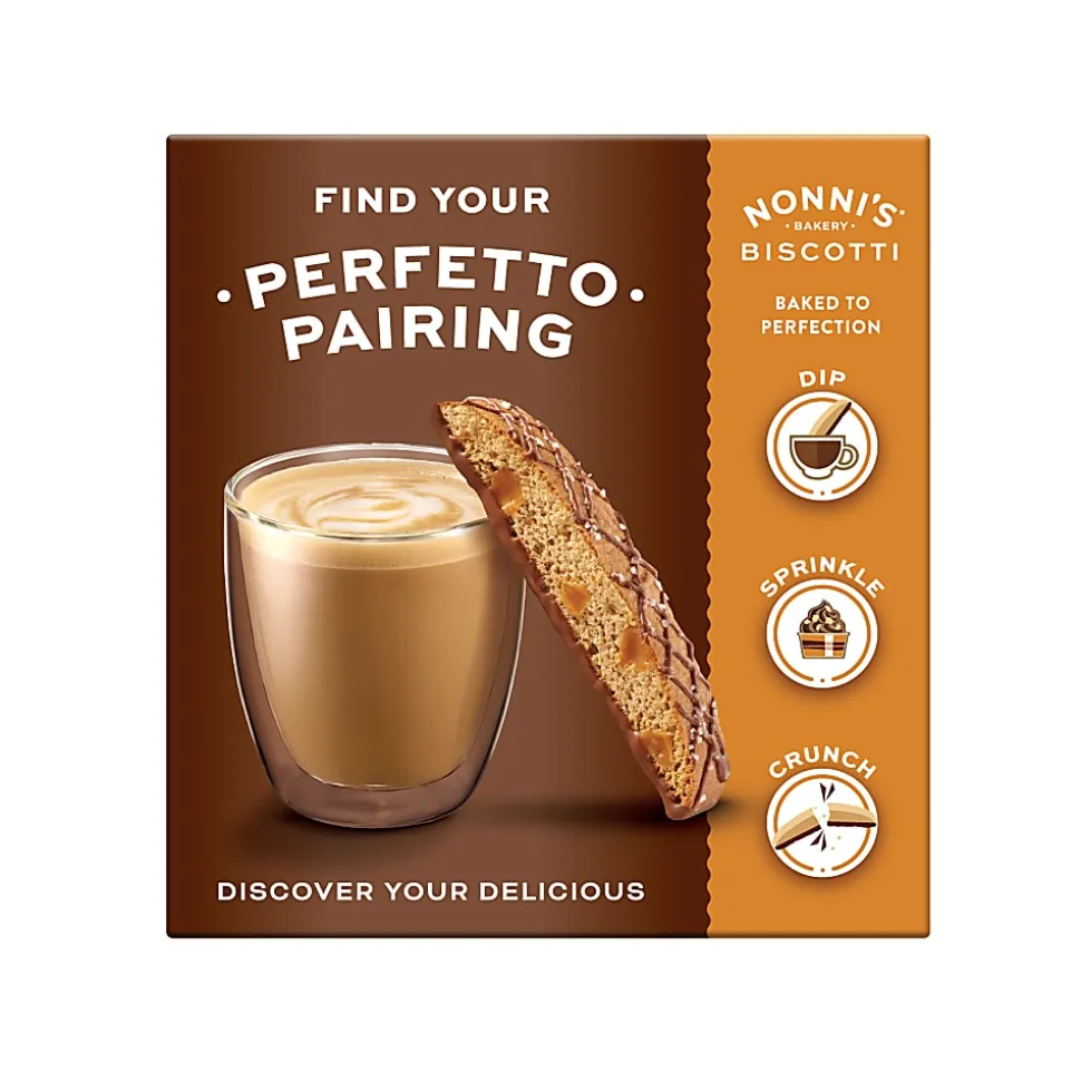 Nonni's Salted Caramel Biscotti Cookie Box, Box Of 25 Biscotti