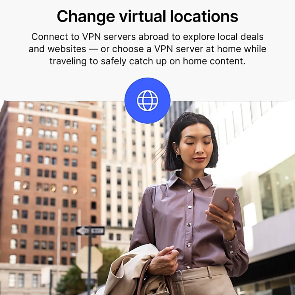 NORDVPN Basic VPN Service, 2024, For 10 Devices, 1-Year Subscription, Windows/Mac, Download