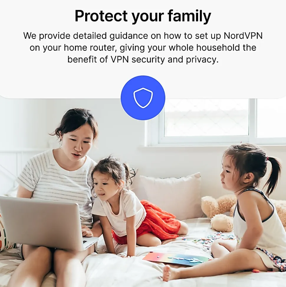 NORDVPN Basic VPN Service, 2024, For 10 Devices, 1-Year Subscription, Windows/Mac, Download