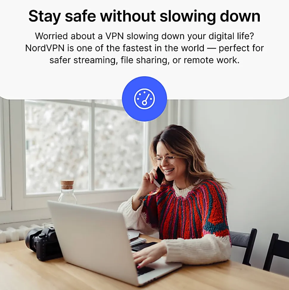 NORDVPN Basic VPN Service, 2024, For 10 Devices, 1-Year Subscription, Windows/Mac, Download