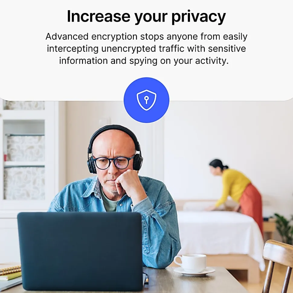 NORDVPN Basic VPN Service, 2024, For 10 Devices, 1-Year Subscription, Windows/Mac, Download