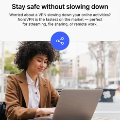 NordVPN Standard VPN Service, 2024, for 10 Devices, 1 Year Subscription, Windows, Mac, Download