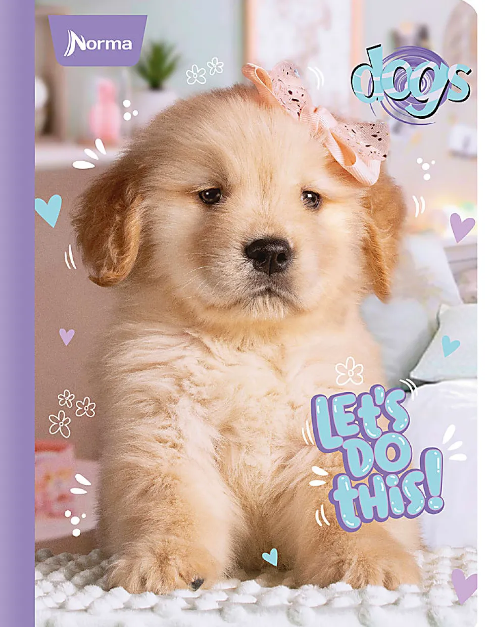 Norma Notebook, College Rule, 7-1/2" x 9-3/4", 100 Sheets, Dogs, Total Qty 1