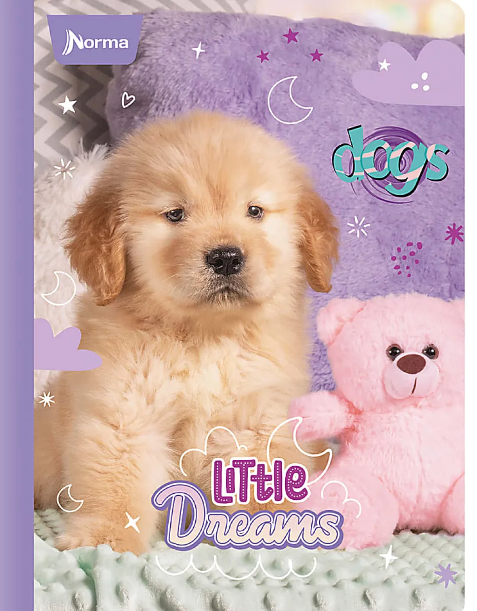 Norma Notebook, College Rule, 7-1/2" x 9-3/4", 100 Sheets, Dogs, Total Qty 1