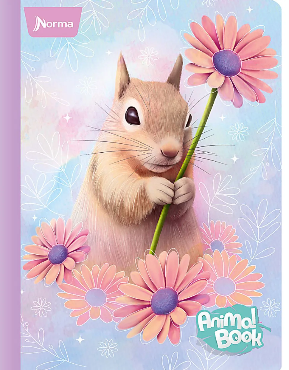 Norma Notebook, College Rule, 9-1/2" x 11-3/4", 100 Sheets, Animal, Total Qty 1