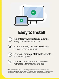 Norton™ Antivirus Plus, For 1 Device, 1 Year Subscription, Windows®, Download