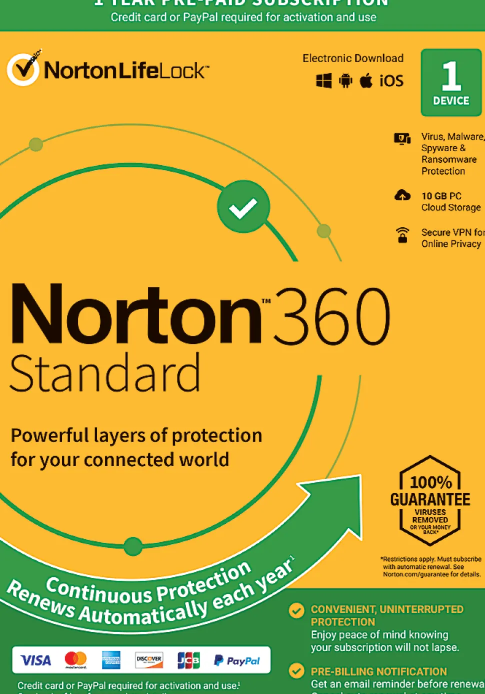 Norton™ 360 Standard, For 1 Device, 1-Year Subscription, Product Key