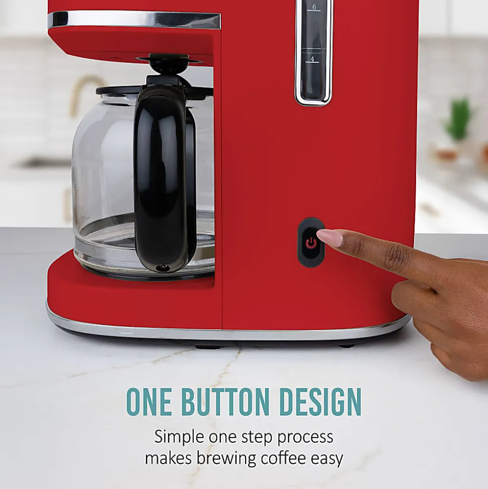 Nostalgia Classic Retro 10-Cup Coffee Maker, Red, Total Qty 1