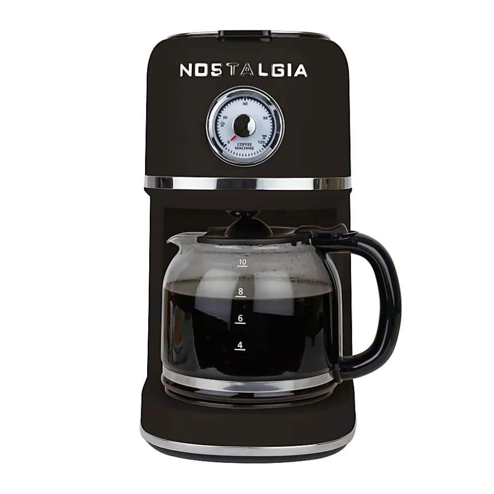 Nostalgia Classic Retro 10-Cup Coffee Maker, Black, Total Qty 1
