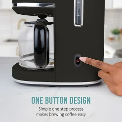Nostalgia Classic Retro 10-Cup Coffee Maker, Black, Total Qty 1