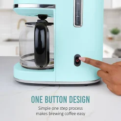 Nostalgia Classic Retro 10-Cup Coffee Maker, Aqua, Total Qty 1