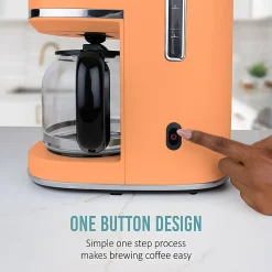 Nostalgia Classic Retro 10-Cup Coffee Maker, Orange, Total Qty 1