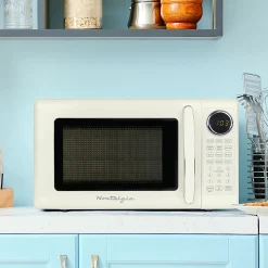 Nostalgia Retro 0.7 Cu. Ft. Countertop Microwave, Ivory, Total Qty 1