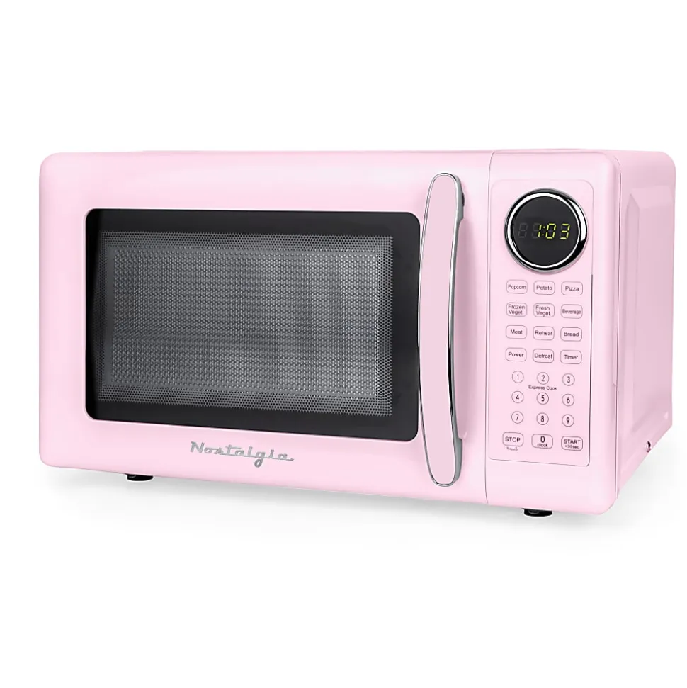 Nostalgia Retro 0.7 Cu. Ft. Countertop Microwave, Pink, Total Qty 1
