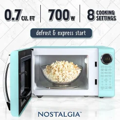 Nostalgia Retro 0.7 Cu. Ft. Countertop Microwave, Aqua, Total Qty 1