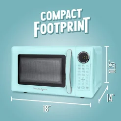 Nostalgia Retro 0.7 Cu. Ft. Countertop Microwave, Aqua, Total Qty 1