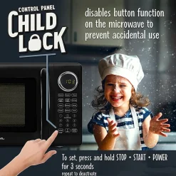 Nostalgia Retro 0.7 Cu. Ft. Countertop Microwave, Black, Total Qty 1