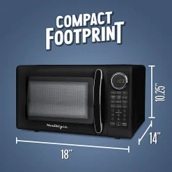 Nostalgia Retro 0.7 Cu. Ft. Countertop Microwave, Black, Total Qty 1