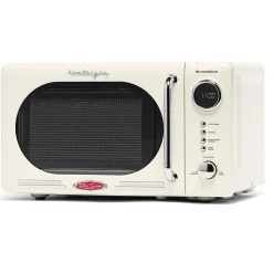 Nostalgia Retro 700W Countertop Microwave Oven, 0.7 Cu. Ft., Ivory