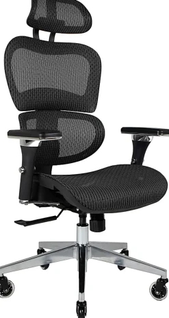 Nouhaus Ergo3D Ergonomic Fabric High-Back Office Chair, Black Coffee