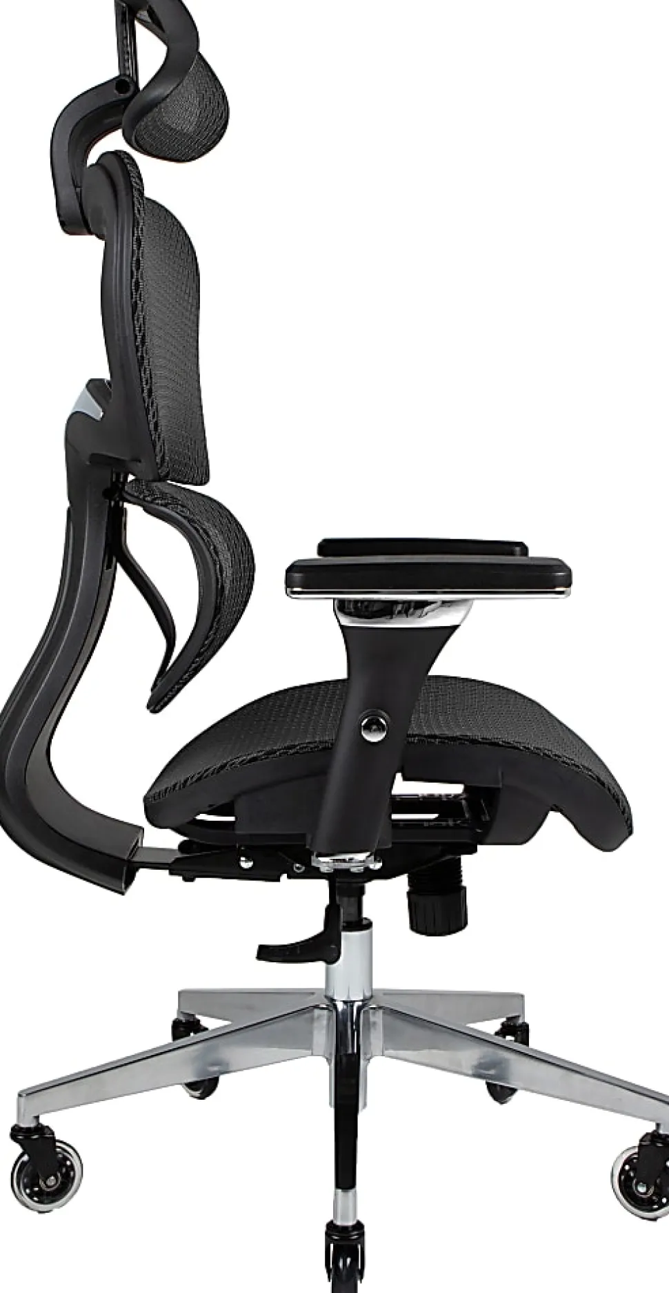 Nouhaus Ergo3D Ergonomic Fabric High-Back Office Chair, Black Coffee