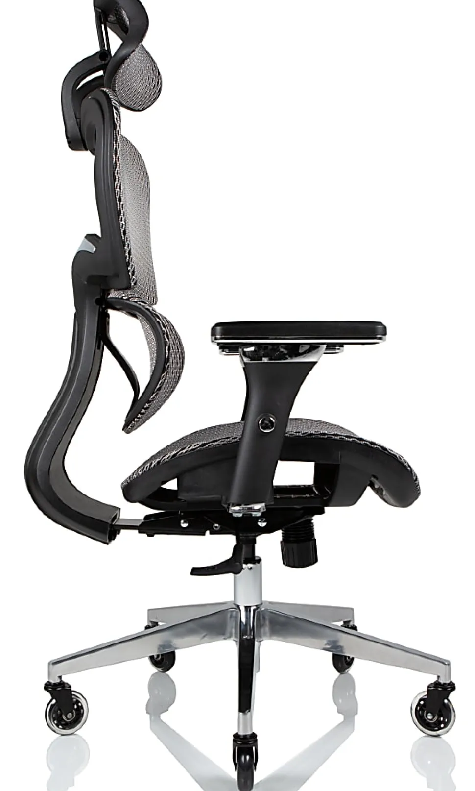 Nouhaus Ergo3D Ergonomic Fabric High-Back Office Chair, Silver Gray