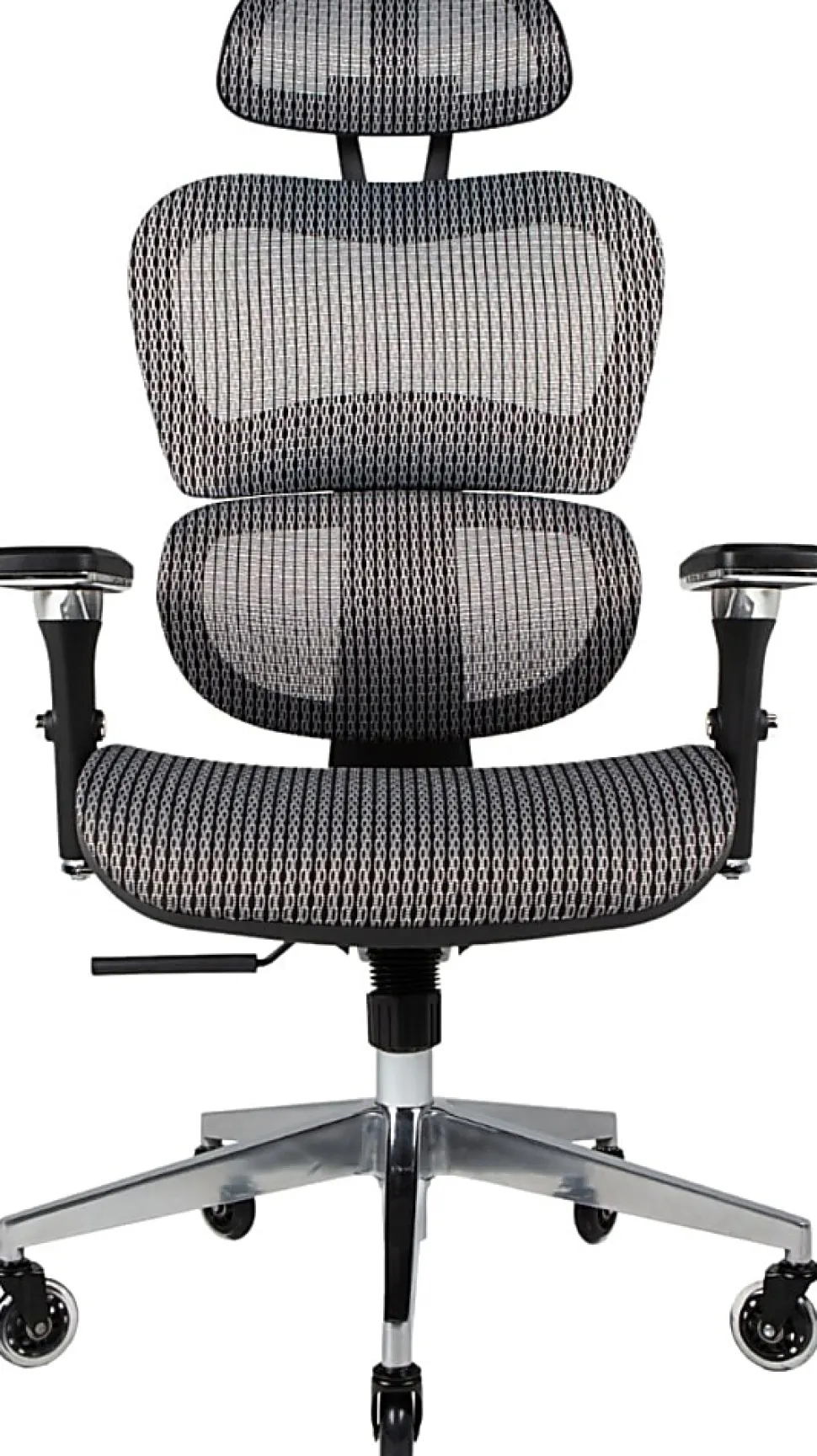 Nouhaus Ergo3D Ergonomic Fabric High-Back Office Chair, Silver Gray