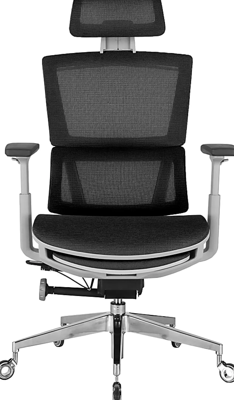 Nouhaus Rewind Ergonomic Fabric High-Back Executive Office Chair, Black