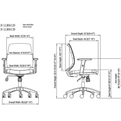 NuSparc Mid-Back Task Chair - Fabric Back Material - Mid Back - 5-star Base - Gray - Armrest - 1 Each