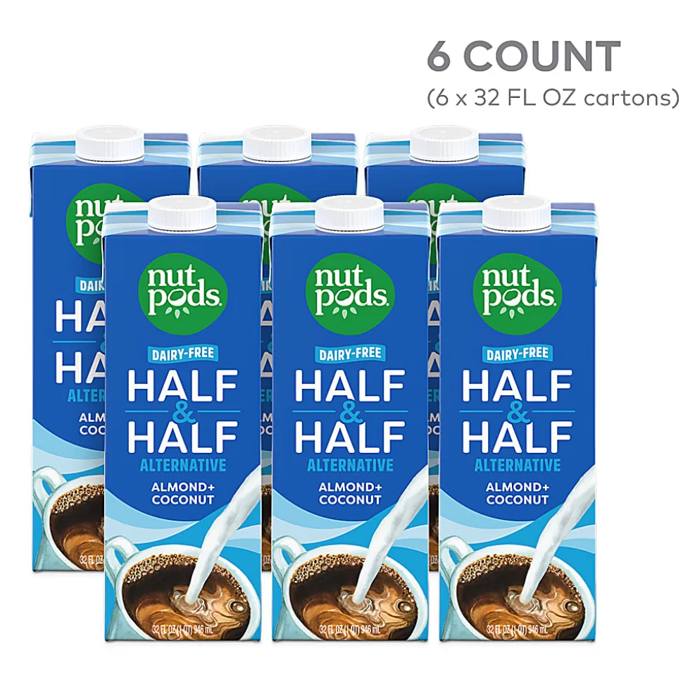 Nutpods® Unsweetened Non-Dairy Half & Half Creamer, 32 fl oz cartons, 6 pack