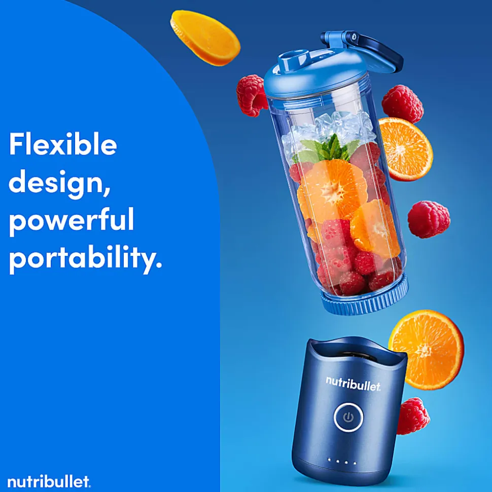 Nutribullet Flex Portable Blender, 22.4 Oz, Sapphire Blue, Total Qty 1