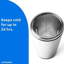 Nutribullet Flip Insulated Portable Blender, 20 Oz, Matte White, Total Qty 1