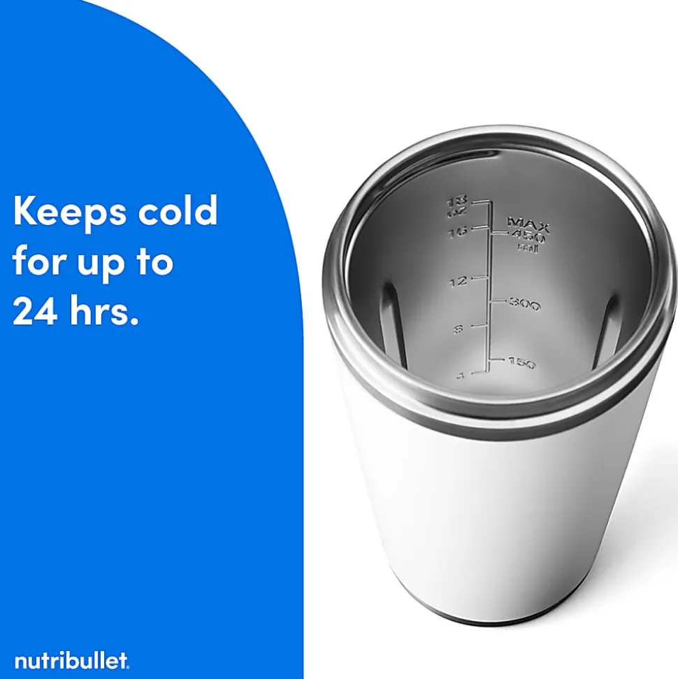 Nutribullet Flip Insulated Portable Blender, 20 Oz, Matte White, Total Qty 1