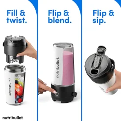 Nutribullet Flip Insulated Portable Blender, 20 Oz, Matte White, Total Qty 1