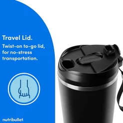 Nutribullet Flip Insulated Portable Blender, 20 Oz, Matte Black, Total Qty 1