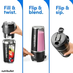 Nutribullet Flip Insulated Portable Blender, 20 Oz, Matte Black, Total Qty 1