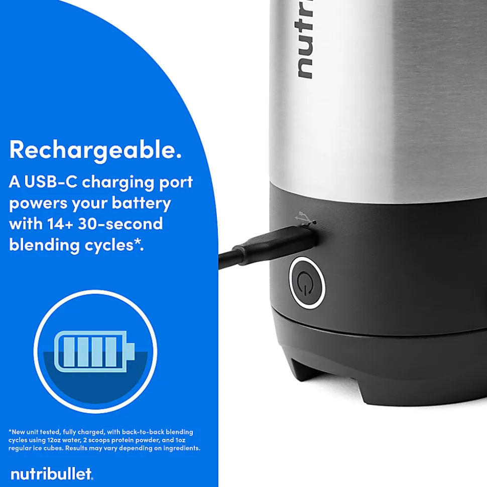 Nutribullet Flip Insulated Portable Blender, 20 Oz, Silver, Total Qty 1