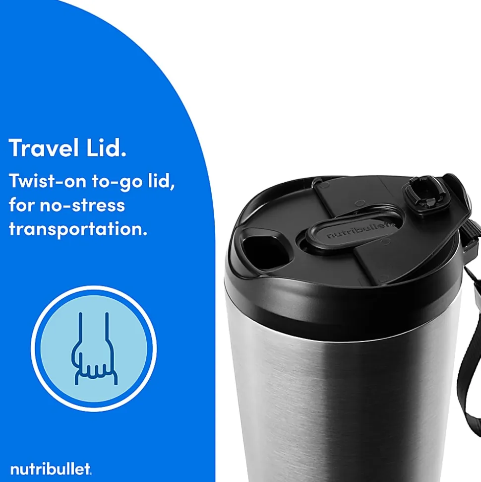 Nutribullet Flip Insulated Portable Blender, 20 Oz, Silver, Total Qty 1