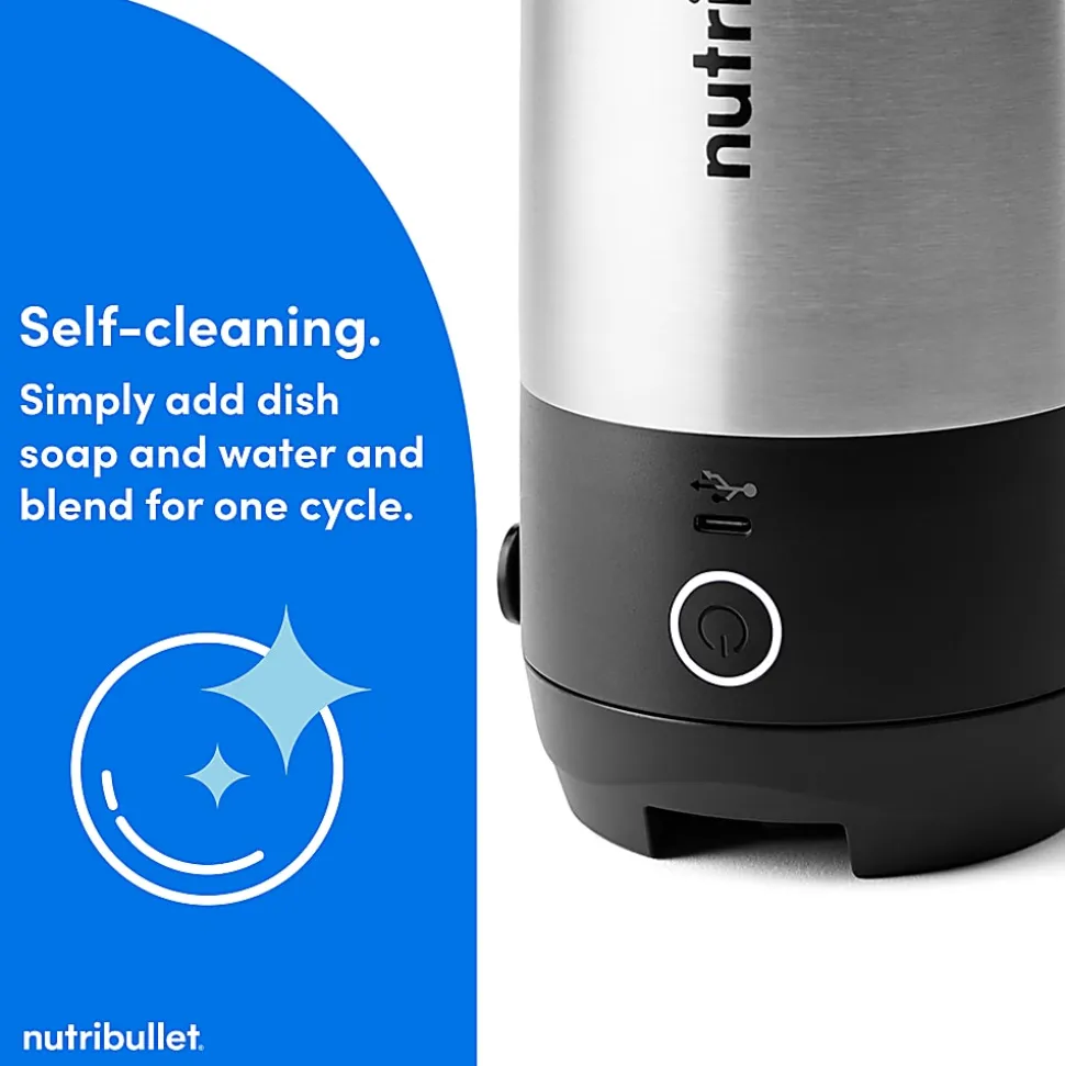 Nutribullet Flip Insulated Portable Blender, 20 Oz, Silver, Total Qty 1