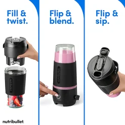 Nutribullet Flip Portable Blender, 20 Oz, Silver, Total Qty 1