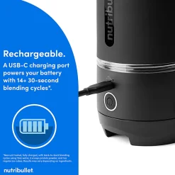 Nutribullet Flip Portable Blender, 20 Oz, Silver, Total Qty 1
