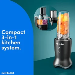 Nutribullet Ultra Plus+ 3-1 Compact Kitchen System, 32 Oz, Gunmetal Gray, Total Qty 1