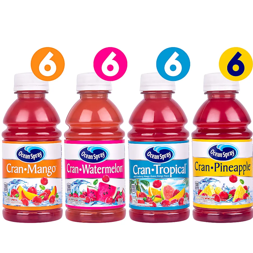 Ocean Spray Tropical Juice Variety Pack, 10 Oz, Pack Of 24 Juices