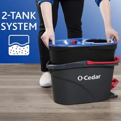 O-Cedar EasyWring RinseClean Spin Mop - MicroFiber Head - Washable, Reusable, Machine Washable, Refillable, Telescopic Handle - Multi - 1 Each