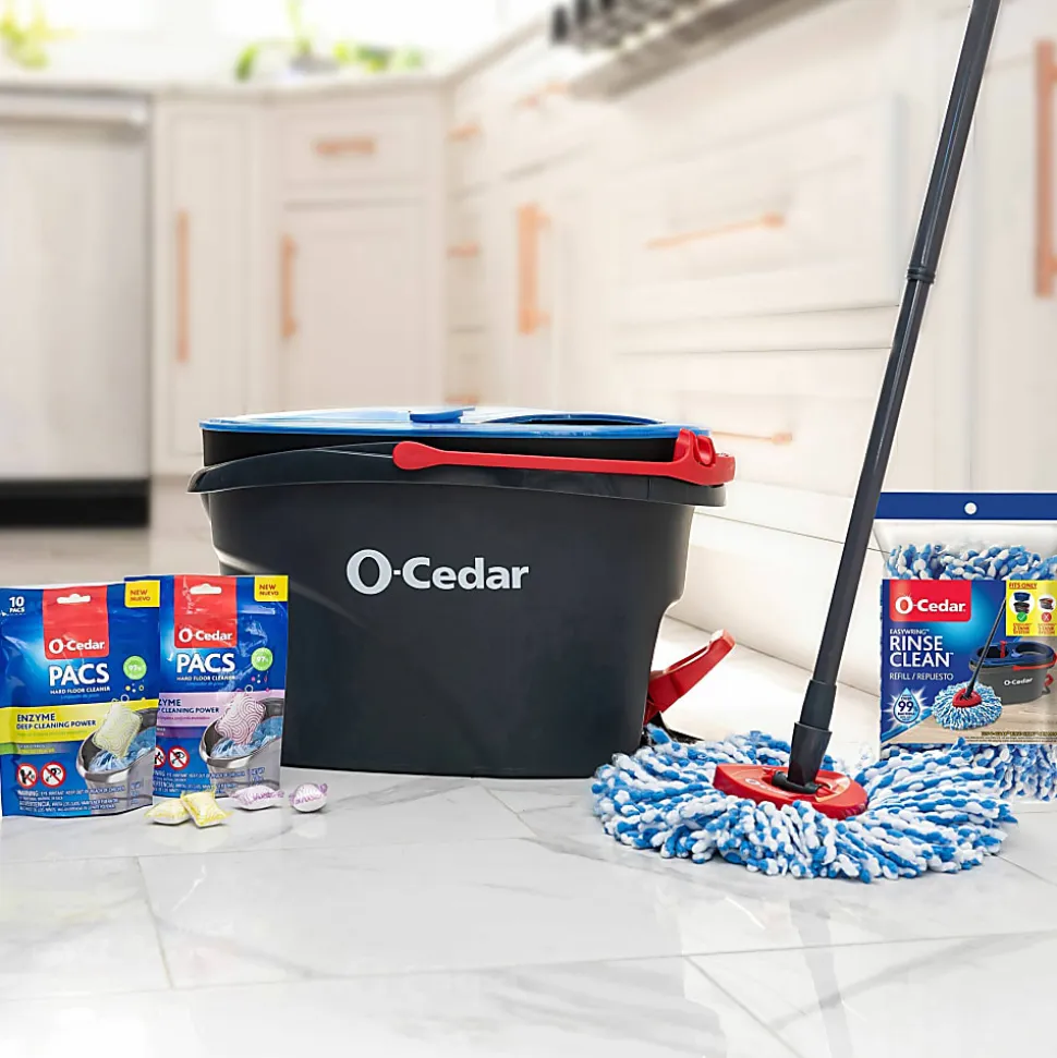 O-Cedar EasyWring Rinse Clean Mop Refill - MicroFiber - Multi - 2 / Pack