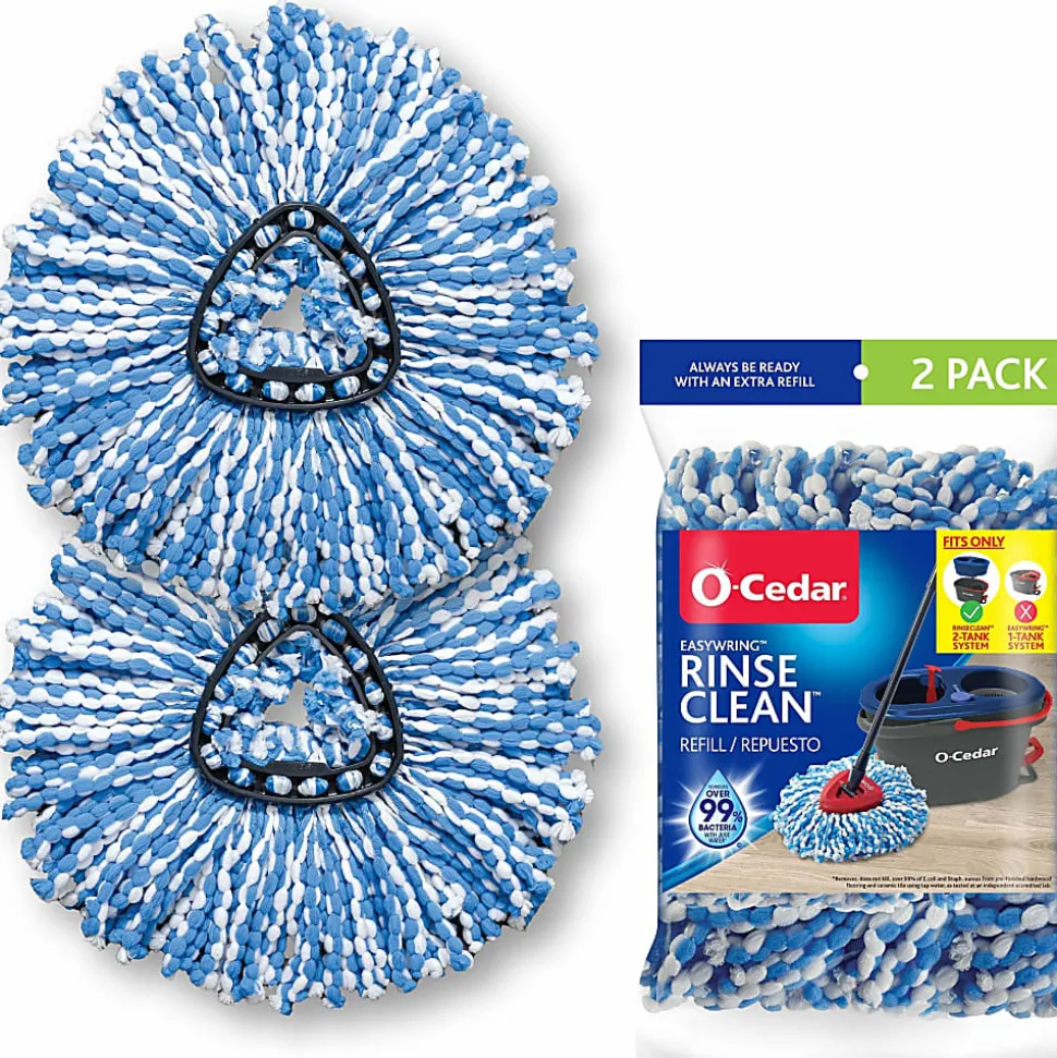 O-Cedar EasyWring Rinse Clean Mop Refill - MicroFiber - Multi - 2 / Pack